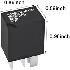 Relay NVFMCS20DC12V1.5aR (Pack of 2) – 12VDC 5-Pin Automotive Power Relay
