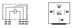 Hella – Mini ISO Relay SPDT 12V 40/20A – 5 Pin [P}