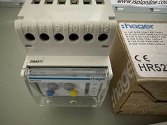 Hager HR522 ELR Earth Leakage Relay 230V 0.03–10A Time Delay 50% Led Test HR 522