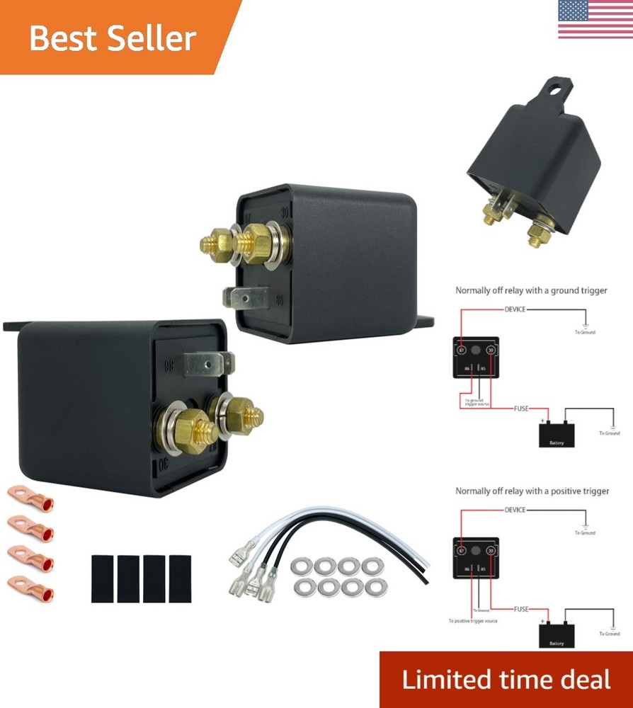 Reliable 120A SPST Relay Set – 12V Heavy-Duty Performance for Automotive Needs