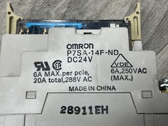 (LOT OF 6) Omron G7SA-5A1B Relay 24VDC W/BASE P7SA-14F-ND #320M129