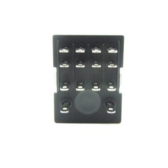 Coil DC12V Power Relay 4PDT Contact 3A MY4NJ HH54P HHC68B-4Z With Socket Base