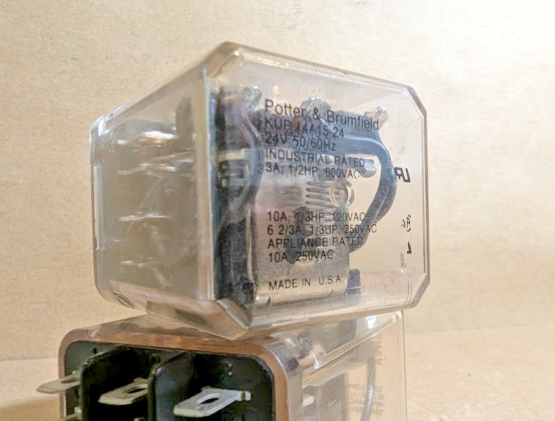 TE Potter & Brumfield KUP-14A15-24 Power Relay, 24VAC Coil, 10A, 3PDT (New NB)
