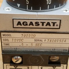 Agastat 7022QD Time Delay Relay, 5-50 Seconds, 120-240 VAC, 1/4HP – USED