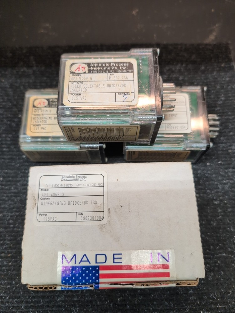 Absolute Process Instruments API 4059G Wide Ranging Bridge/DC Isol Lot Of 4 Used