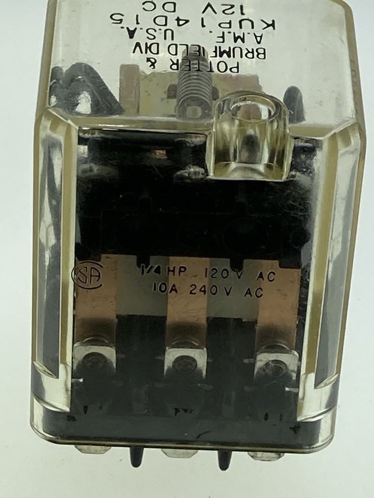 POTTER & BRUMFIELD KUP14D15 RELAY 10A,1/4 HP-for BINKS, MERCEDES ETC. 12VDC COIL