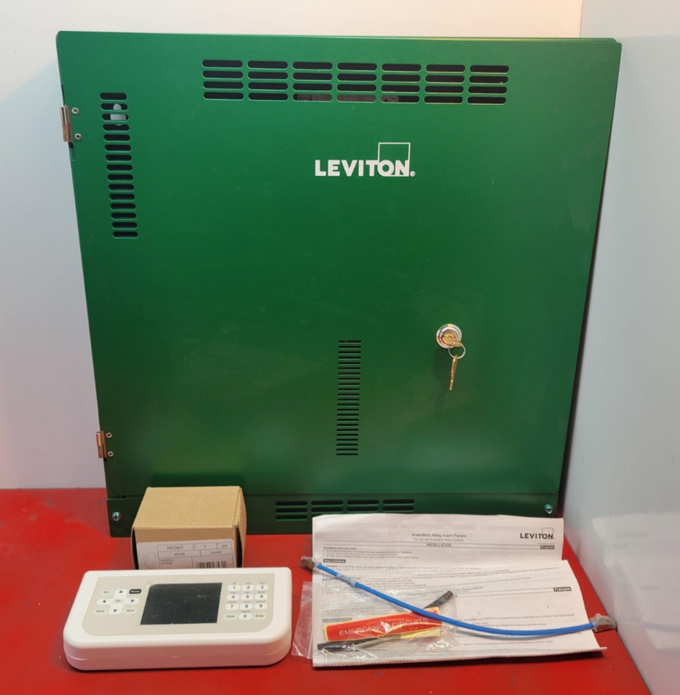 Leviton R08TC-100 GreenMAX Relay Panel 8-Relay Size NEMA 1