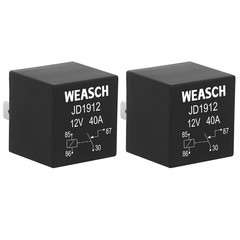 2 Pack JD1912 Car Relay, 12V 40A, 4 Pin SPST, Automotive Switches and Starters
