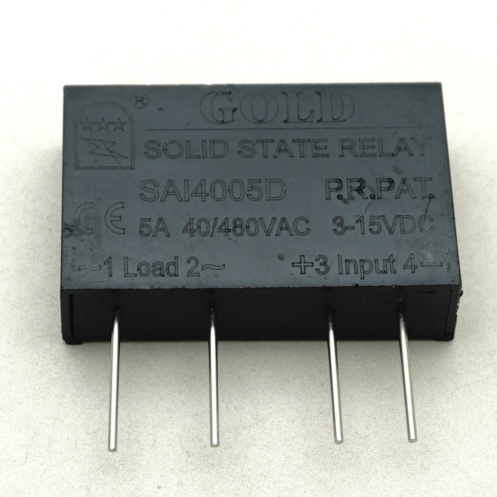 GOLD SAI4005D Solid State Relay 5A 3-15VDC 40-480VAC 4 Pins x 2PCS