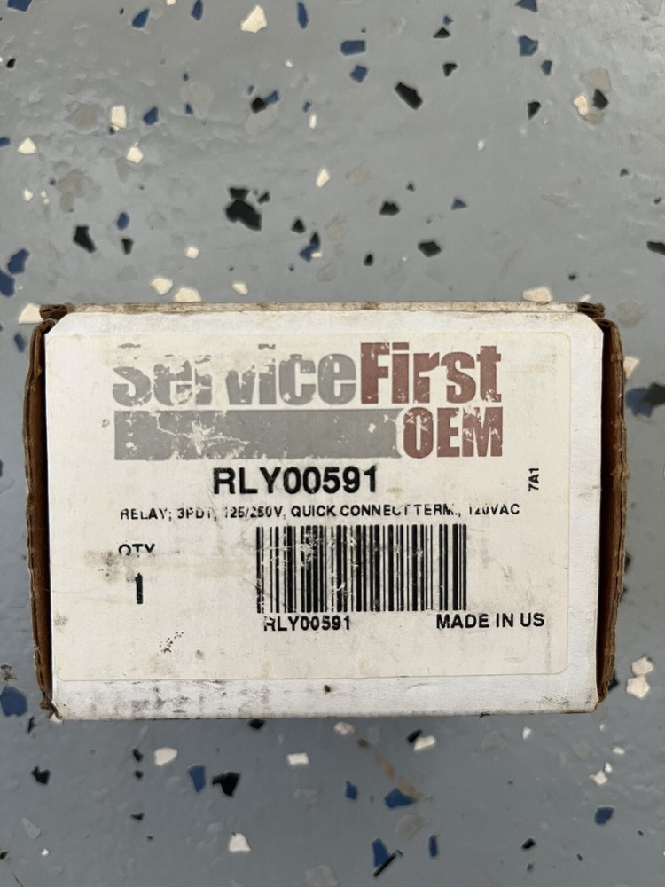 Service First OEM RLY00591 AirConditioner Relay 3pdt 125/250v quick connect term