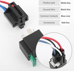 Stacool 4Pin 12V Relay with 30A Fuse SPST Harness for Car Truck