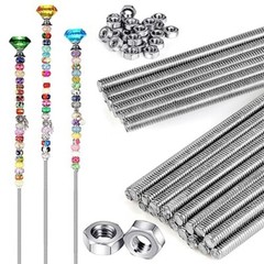 24pcs??Ck -threaded rods with hex nuts, 24 pcs??Ck stainless steel win3524-