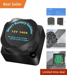Smart 12V 140A Automatic Charging Relay with Complete Installation Kit Included