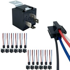 Automotive Relay Kit 12V DC, 40A Maximum Rated, 12 Pack for Electrical Projects