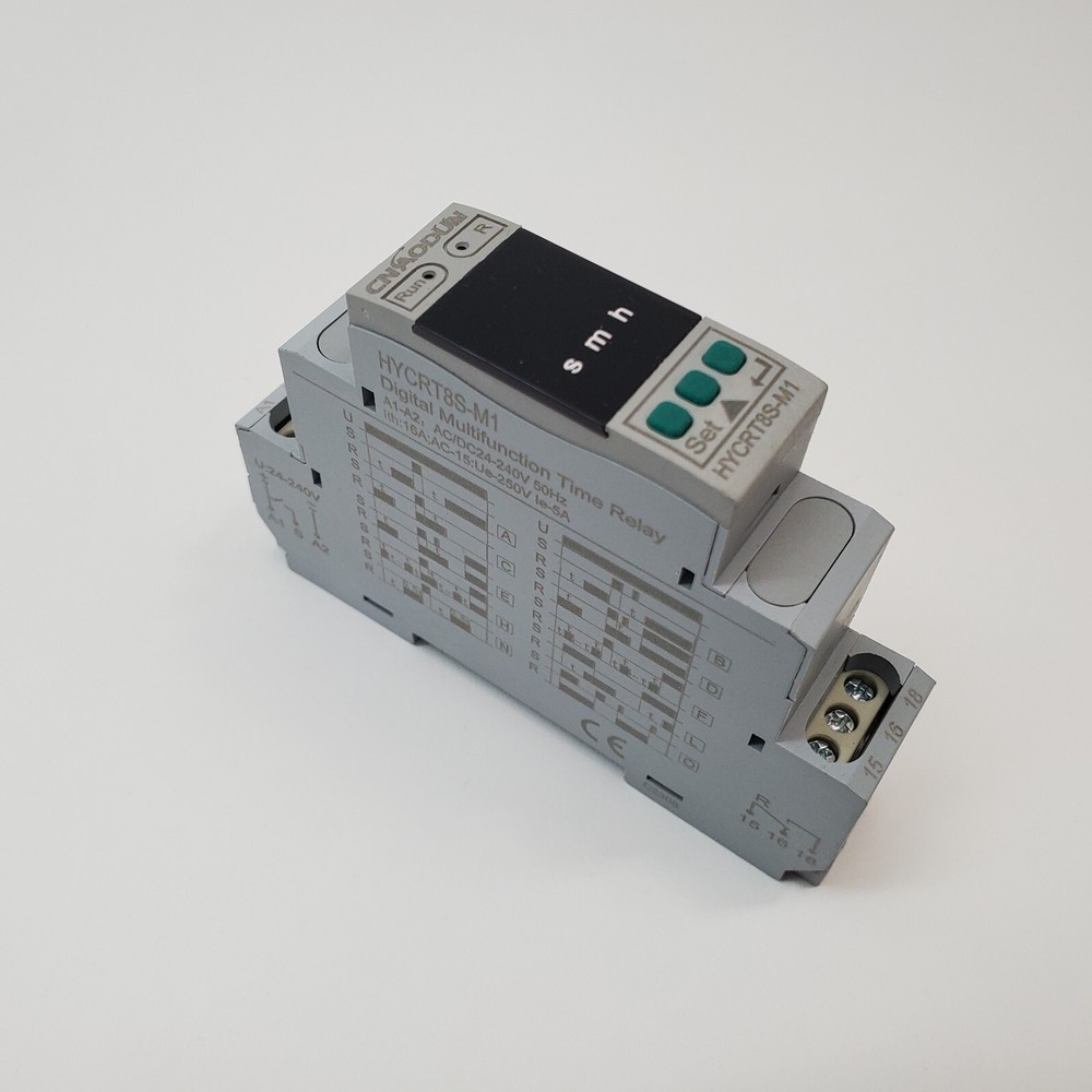 CNAODUN HYCRT8S-M1 Digital Multifunction Time Relay AC/DC24-240V Rail Mount Type