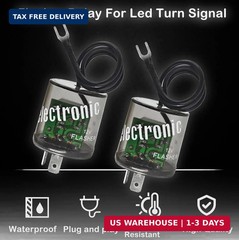 LED Flasher Relay 2 Pins 12V (Pack of 2) – Heavy Duty Turn Signal Flasher Relay