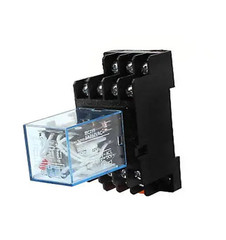 DC12V Coil 14-Pin 4PDT Electromagnetic Power Relay with Socket Base