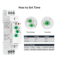 GEYA MultifunctionTimer Relay 10 Funcitons Time Delay Relay AC/DC24V-240V