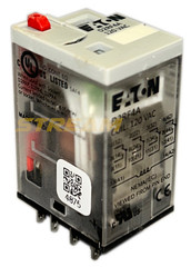 Eaton D2RF4A Ice Cube Relay, 6 Amp, 120 Vac Coil, 14-Blade Terminal, 4PDT