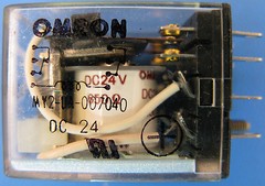 (1) OMRON RELAY MY2-UA-007040, 109P434, DPDT 24VDC