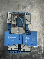 Finder 60.13 Plug-In Relay 24V DC 10A 4PDT 11-Pin w/ 90.03 Base Qty 5