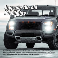 Primelux H4 Plug-and-Play Headlight Harness for LED Upgrade – Dual Relay Kit …
