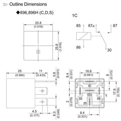 5PCS For Song Chuan 896H-1CH-S-R1 896H-1CH-C-R1 12VDC 50A Automotive Relay 5pin