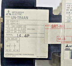 MITSHUBISHI ELECTRIC SRT-NN UN-TR4AN ON DELAY CONTACTOR RELAY SR-N4 200-220VAC