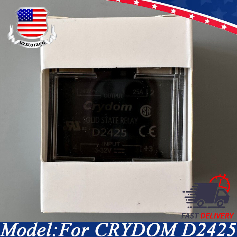 For Crydom D2425 Single-phase Solid State Relay Input 3-32VDC Output 240VAC 25A