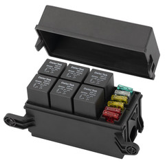 12V 6 Way Relay Box Fuse Block ATC ATO Relay Block Waterproof Car Universal