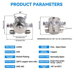 300A 12VDC Solenoid Relay NickelPlating Continuous Duty For Winch Marine