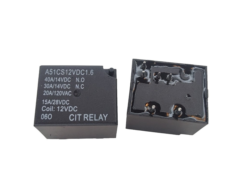 *Lot of 5* CIT Relay & Switch A51CS12VDC1.6 Relay Automotive SPDT 40A 12V