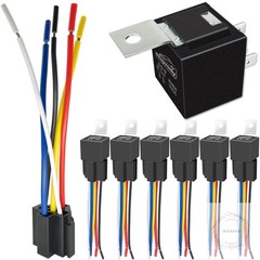 80/60Amp 12V 5-pin Relay Kit, SPDT 12-Volt Automotive Relay with Heavy-Duty Pigt