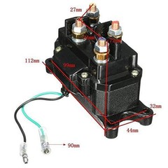 12V 250A Winch Solenoid Relay Contactor Thumb Rocker Switch Kit ATV UTV