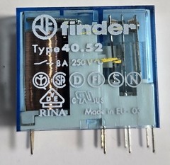 Finder 40.52 DPDT Relay 2 Change-Over 8-Pin Plug-In