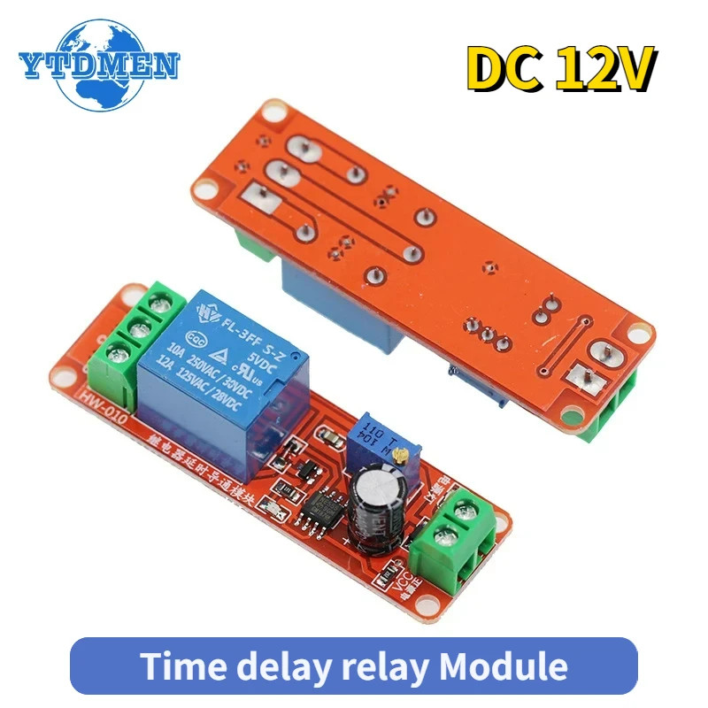 NE555 Timer Delay Relay Module Adjustable Switch 0-10S DC 12V Relay Shield