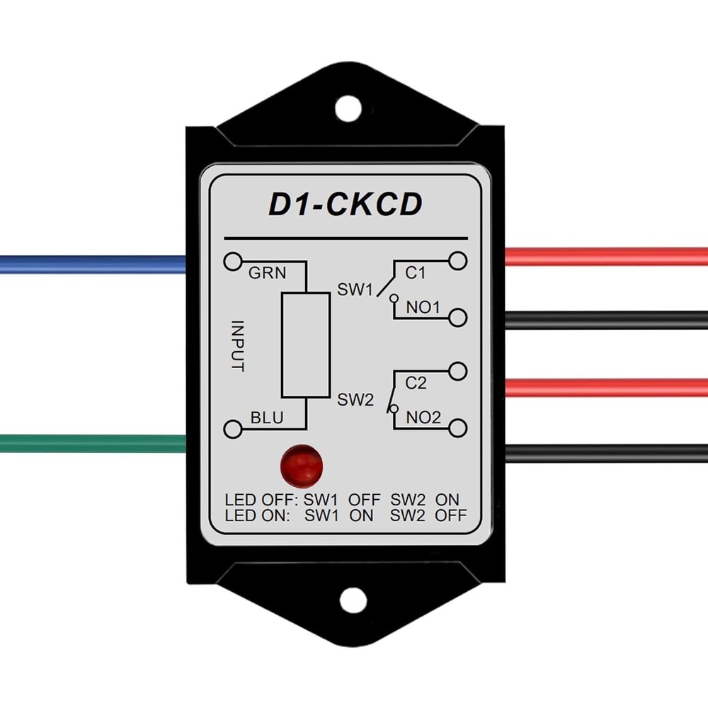OONO DPST 1NO 1NC 8Amp Power Relay Module, AC/DC 12V Control Voltage
