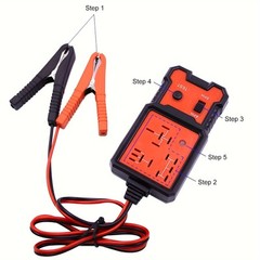 Versatile 12V 4/5 Pin Auto Relay Tester w/Battery Clips Ideal for Vehicle Fixes