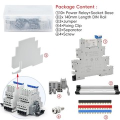 UL Listed 10Pcs Miniature Electromagnetic Relay 24V Coil DC/AC; Signal for PL…
