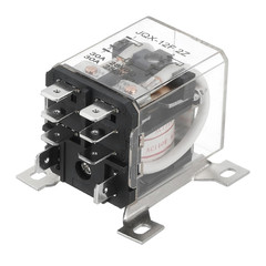 AC110V 30A Electromagnetic Relay, High Power Relay DPDT 2NO 2NC 8 Terminals Din