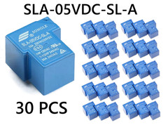 30 PCS T90 Relay SLA-05V DC-SL-A -SL-C Power Relays 4-Pin 30A (5V Coil)
