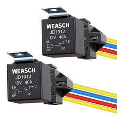 Car Relay Pack 12V 40A SPST 4Pin Automotive Switches and Starters with Wiring