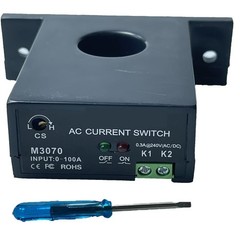 Current Sensing Relay AC 0-100A Normally Open Monitoring Switch 240V