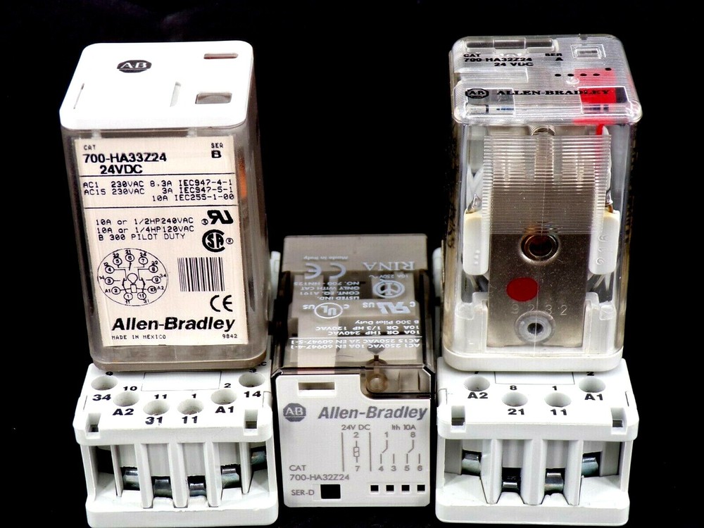 Allen Bradley General Purpose Relays 700-HA33Z24 /B, HA32Z24 /D, HA32Z24 /A, Lot