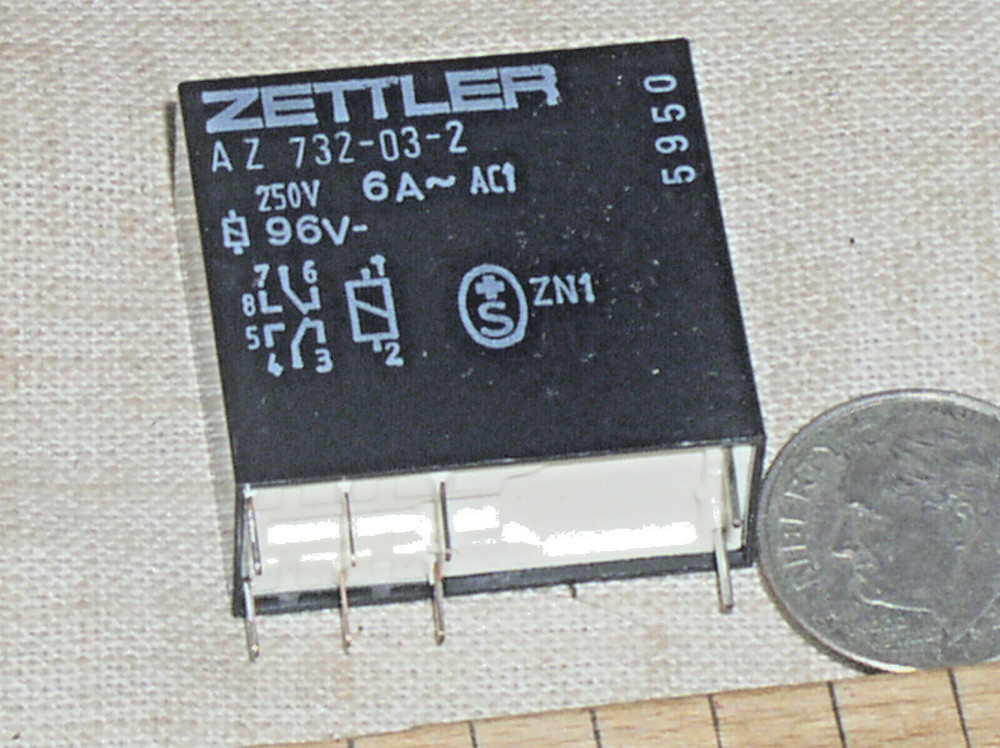 1 NEW ZETTLER AZ732-03-2 POWER RELAY 96V DC HV COIL DPDT 6A 250V AC 30V DC USA