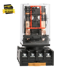Power Relay MK2P-I, AC 110V Coil, DPDT, 8 Pin, with Plug-In Terminal Socket Base