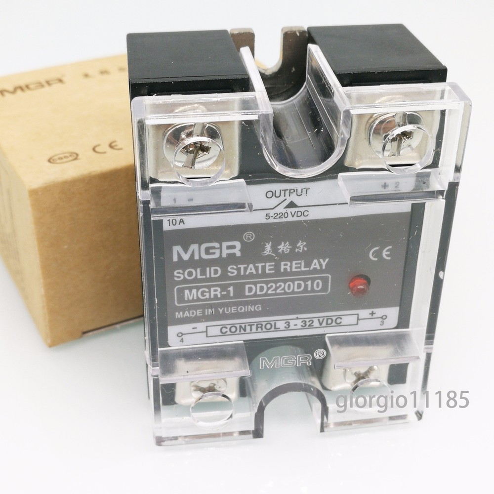 US Stock 10A Solid State Relay SSR DC-DC Input 3-32V DC Load 5-220V ​DC DD220D10
