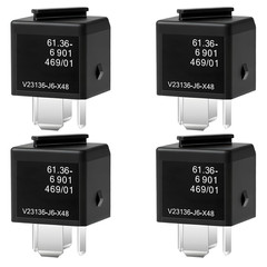 4 Pcs V23136-J6-X48 Relays,12Vdc 70A, 4-Pin Multi Use Relay – Compatible with…