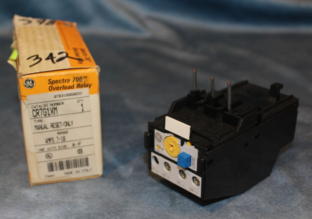 (Brand New In Factory Box) GENERAL ELECTRIC CR7G1XM RELAY 7.0-10 AMP