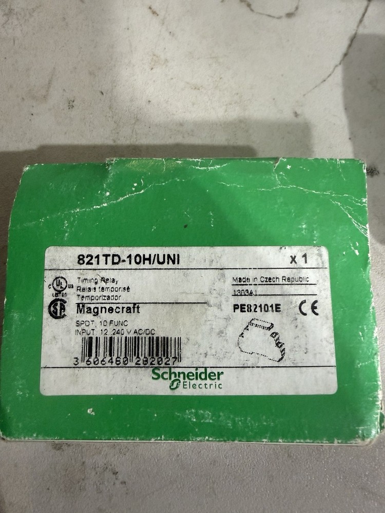 Schneider Electric 821TD10H-UNI SPDT Timing Relay 10FUNC New